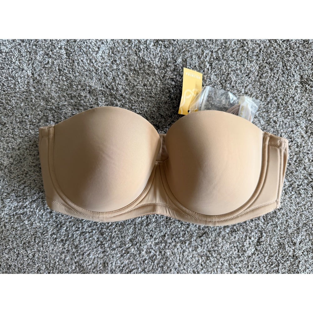 DELIMIRA Strapless Bra W593 40D Soft Tan Contoured Underwire NWT